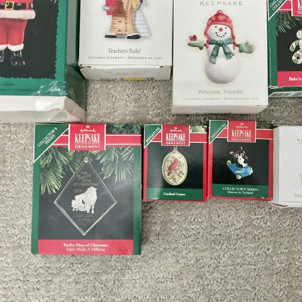 Hallmark Keepsake Christmas Ornament LOT of 25 Pieces Santa Reindeer Trains